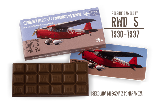 CocoWing - Milk chocolate with orange peel 100 g - RWD 5 - Polish Airplanes